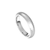 mens comfort fit half round ring satin hammer finish white gold, silver, or platinum color 4mm