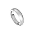mens comfort fit half round ring satin hammer finish 5mm white gold, silver, or platinum color