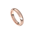mens polished half round ring 4mm rose gold