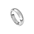 mens polished half round ring 5mm white gold, silver, platinum color