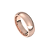 mens polished half round ring 6mm rose gold