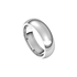mens polished half round ring 6mm white gold, silver, platinum color