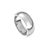 mens polished half round ring 7mm white gold, silver, platinum color