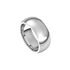 mens polished half round ring 8mm white gold, silver, platinum color