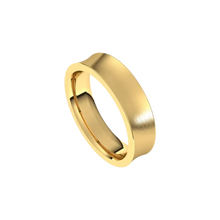 matte concave comfort fit ring 5mm yellow gold