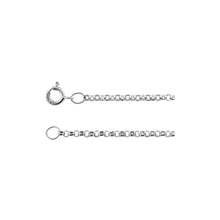 rolo chain 1mm 14k white gold spring clasp