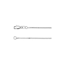 thin box chain 1mm 14K white gold lobster clasp