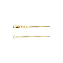 thin box chain 1mm 14K yellow gold  lobster clasp