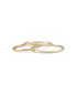 thin rings set of 3 yellow gold stacked
