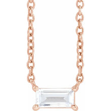 Lab-Grown Straight Baguette Diamond Necklace - Necklaces