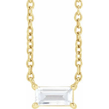 Lab-Grown Straight Baguette Diamond Necklace - Necklaces