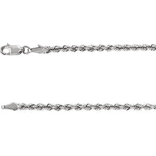 3mm White Gold Rope Chain - Chain