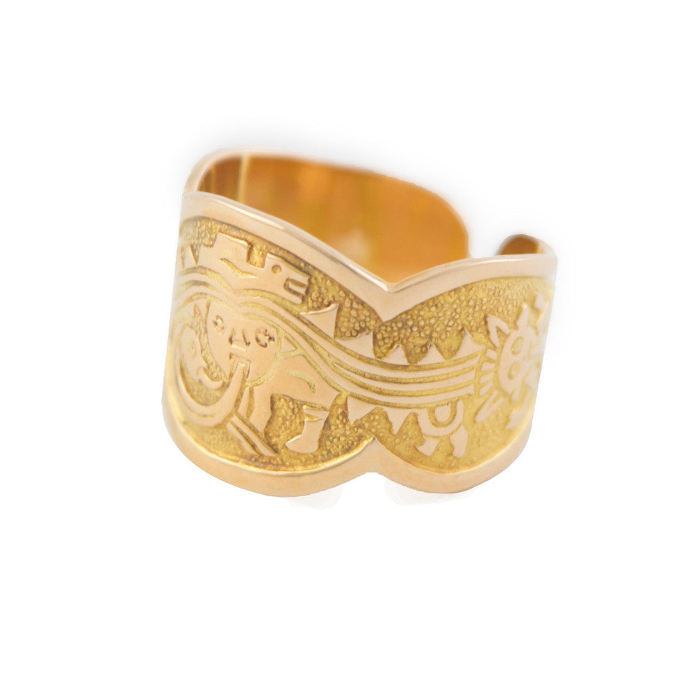 Let Your Weird Out 18K Yellow Gold Ring - Rings