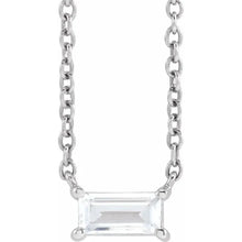 Lab-Grown Straight Baguette Diamond Necklace - Necklaces