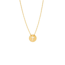 Cross Disc Necklace - Necklace