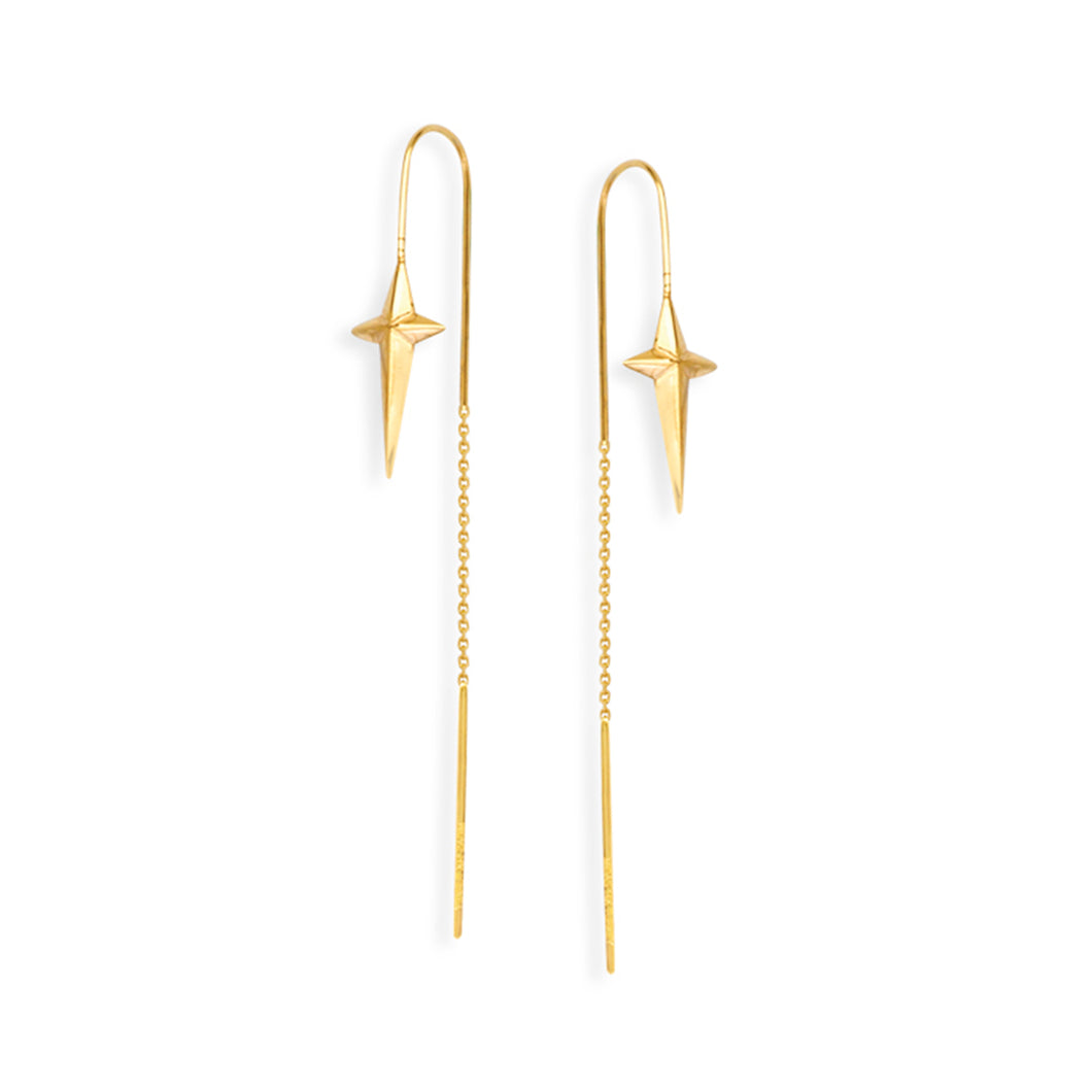 North Star Threader Drop Earrings - Earrings