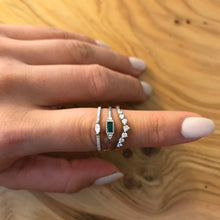 Dainty Emerald and Diamond Ring - Rings