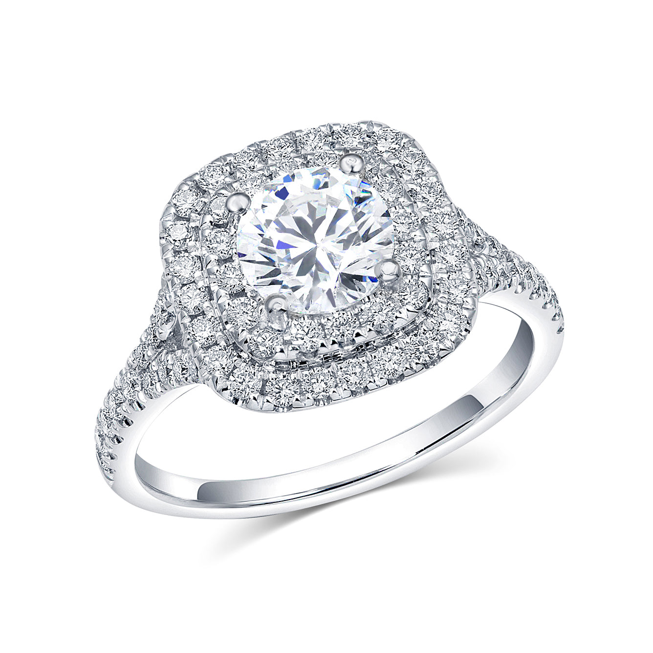 Double Halo Engagement Ring - Engagement Rings