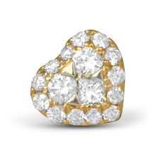 Lady Lovely Rose Gold Diamond Heart Earrings - Earrings