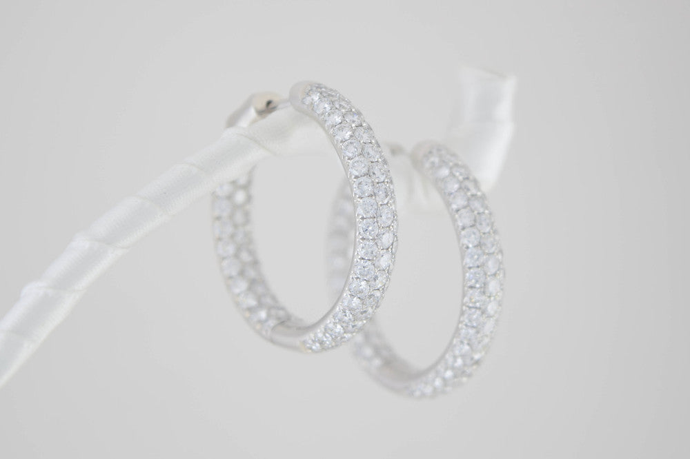 Diamond Hoop Earrings Fit For A Queen - Earrings