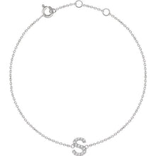 Diamond Initial Bracelet - Wrist