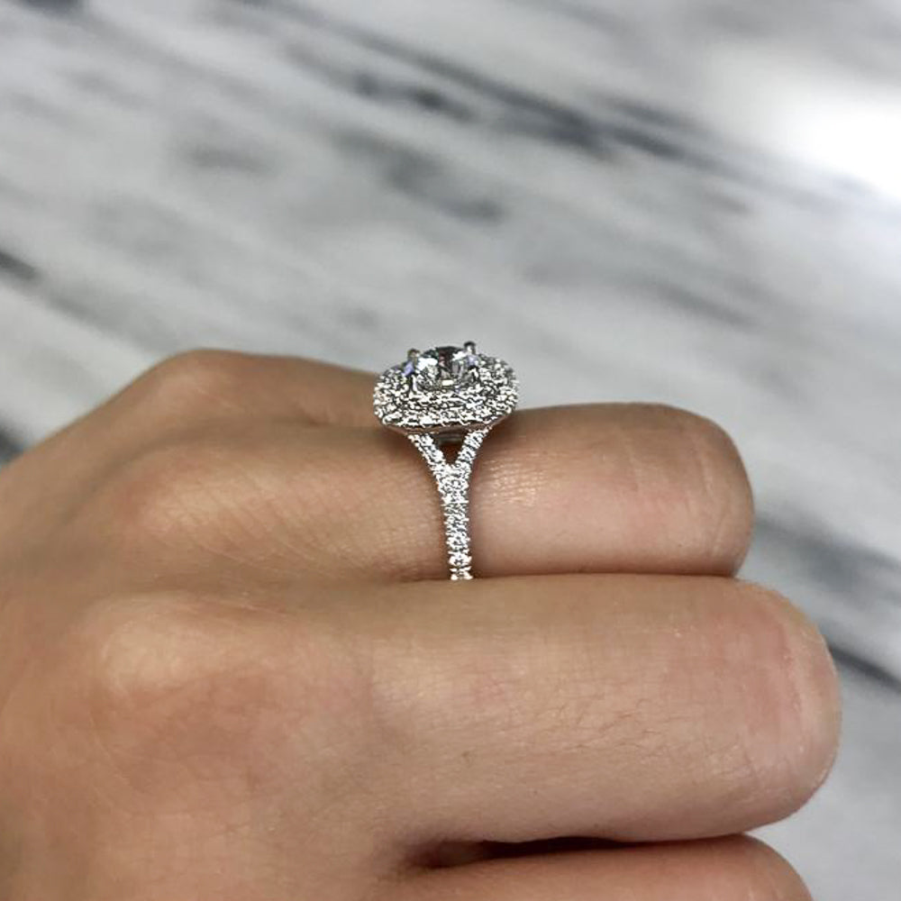 Double Halo Engagement Ring - Engagement Rings