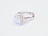 Double Halo Princess Cut Ring - Rings
