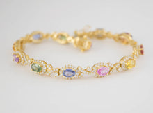 Love In Every Color Fancy Sapphire Tennis Bracelet - Wrist