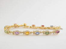 Love In Every Color Fancy Sapphire Tennis Bracelet - Wrist
