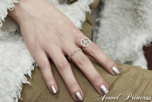 Peace Is The Answer Dainty Diamond Ring - Rings
