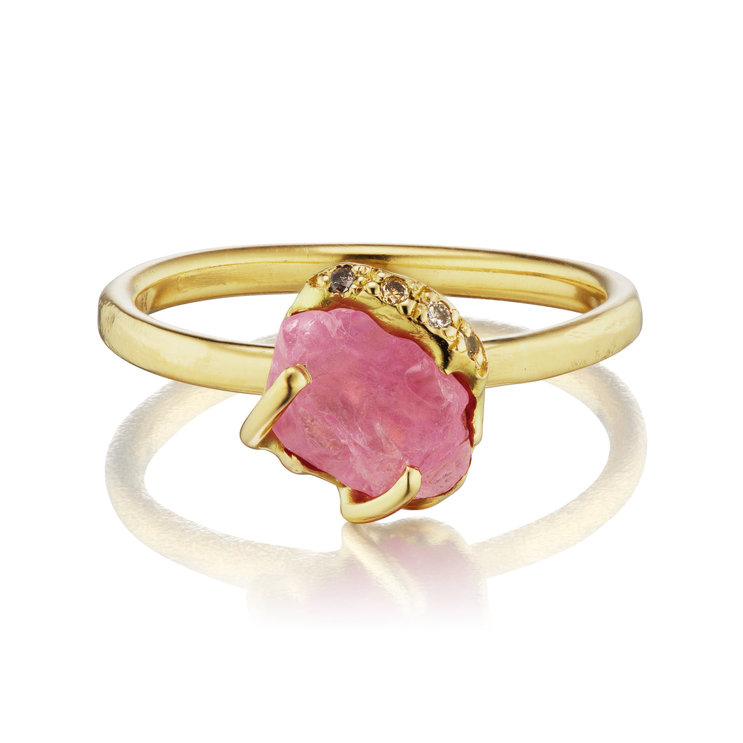 Gee Pink Spinel Solitaire Ring - Rings