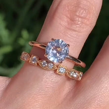 Rose Gold White Sapphire Solitaire Ring - Rings