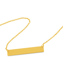 Small Bar Necklace 14k Yellow Gold - Necklace