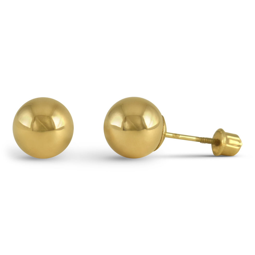 Gold Ball Earrings - Earrings