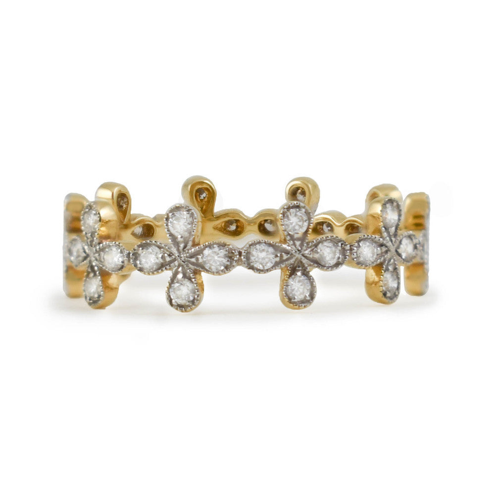 Floral Details Eternity Ring - Rings
