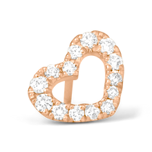 Open Heart Diamond Earrings - Earrings