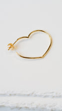 Open Heart Hoop Earrings - Earrings