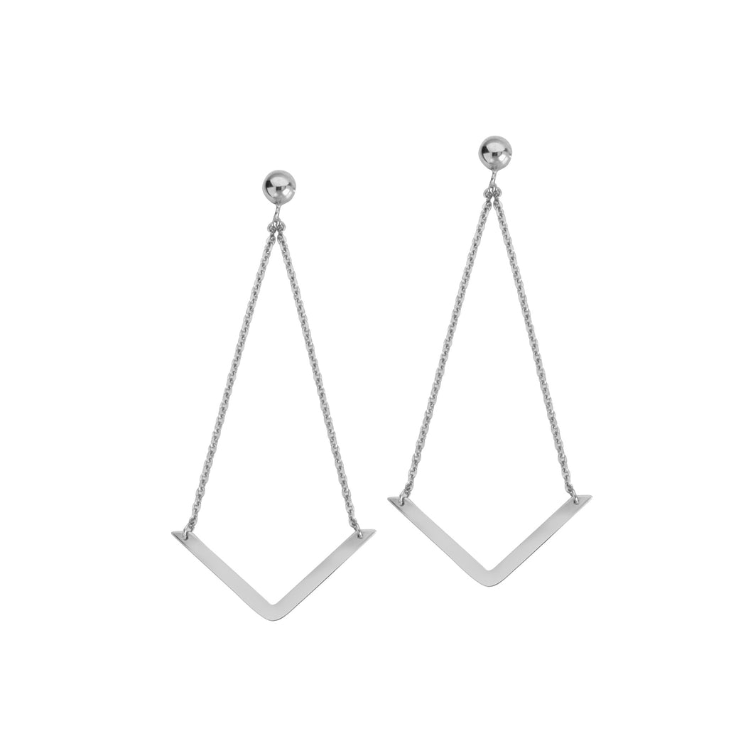 V Dangle Earrings - Earrings