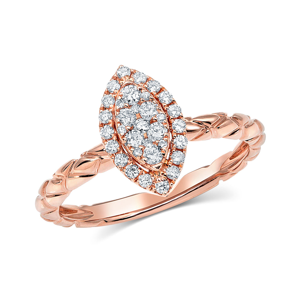 Aria Rose Gold Marquise Ring - Engagement Rings