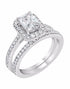 Emerald Halo Diamond Ring - Rings