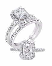 Emerald Halo Diamond Ring - Rings