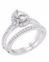 Pear Halo Diamond Ring - Rings
