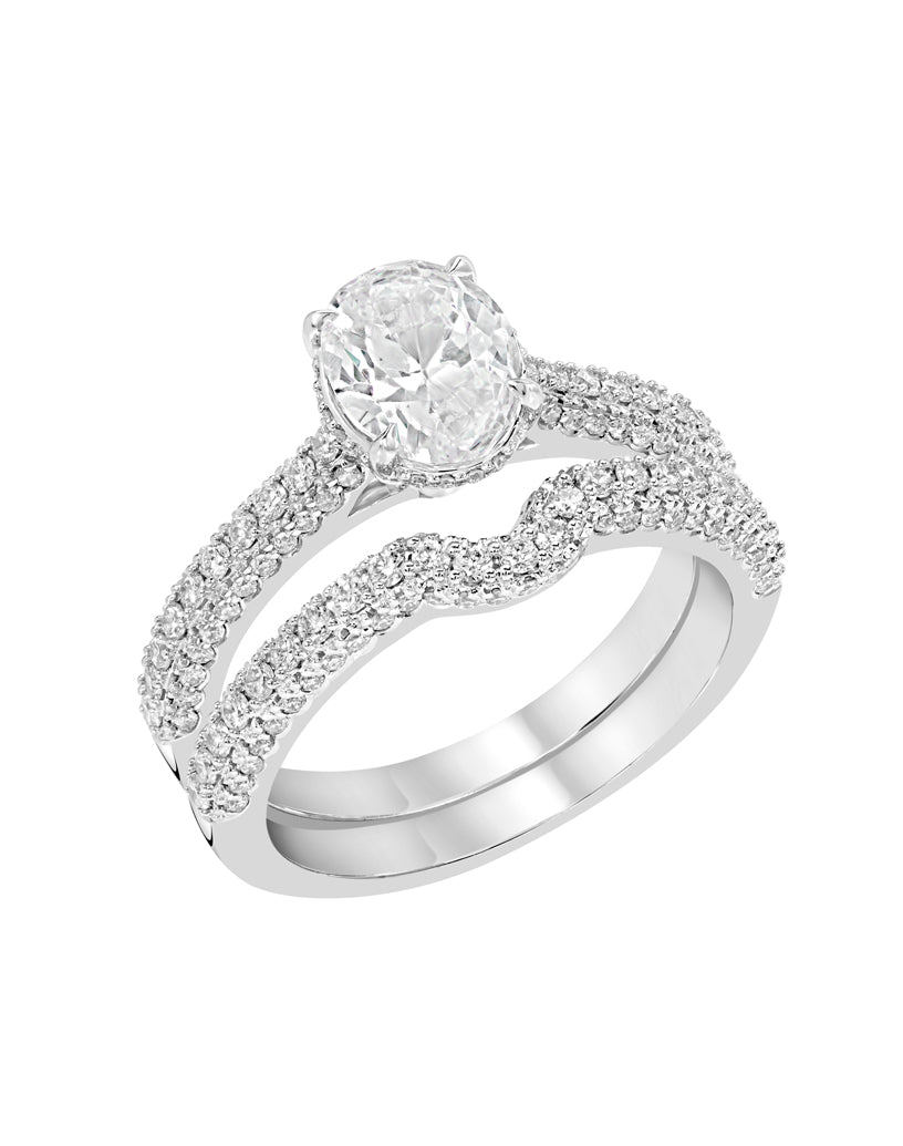 Oval Solitaire Diamond Ring - Rings