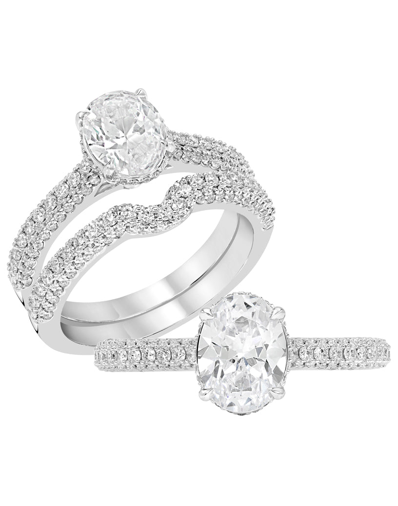 Oval Solitaire Diamond Ring - Rings