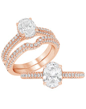 Oval Solitaire Diamond Ring - Rings