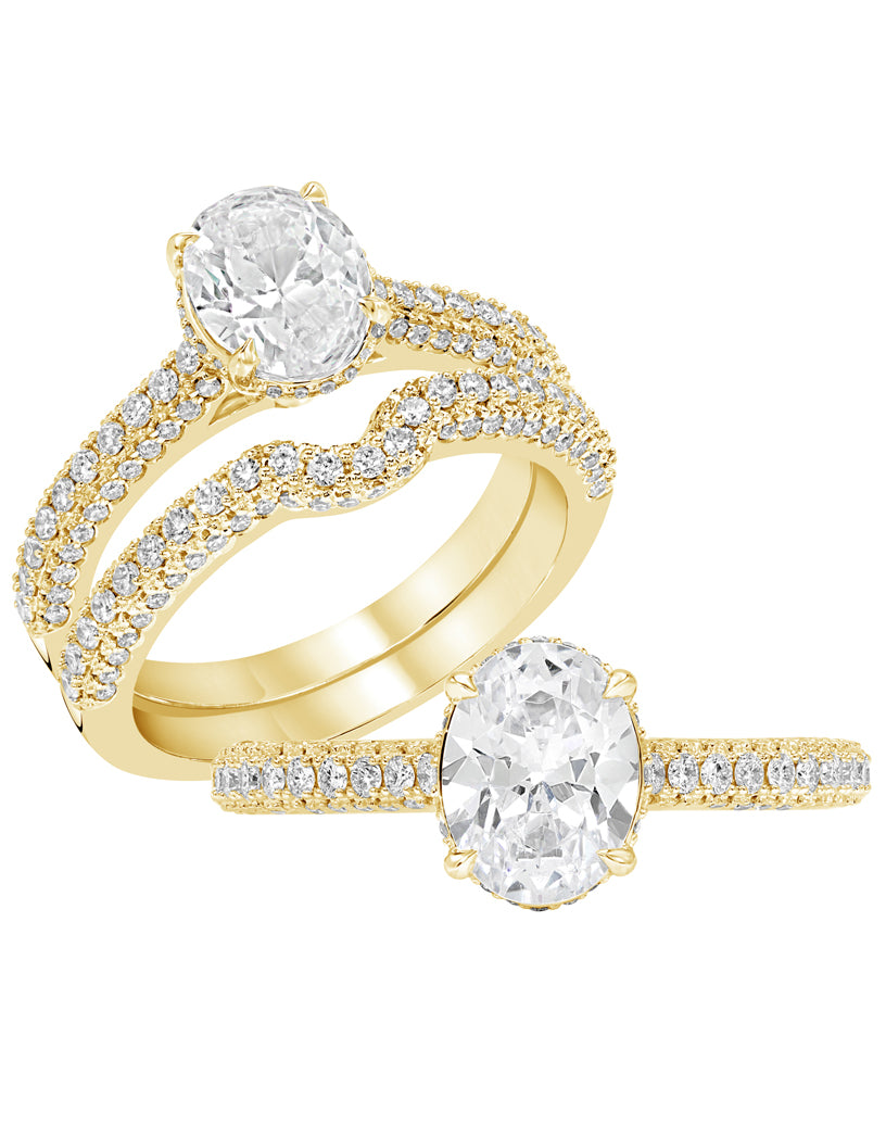 Oval Solitaire Diamond Ring - Rings