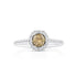 Hexagon Halo Champagne Diamond Ring - Rings