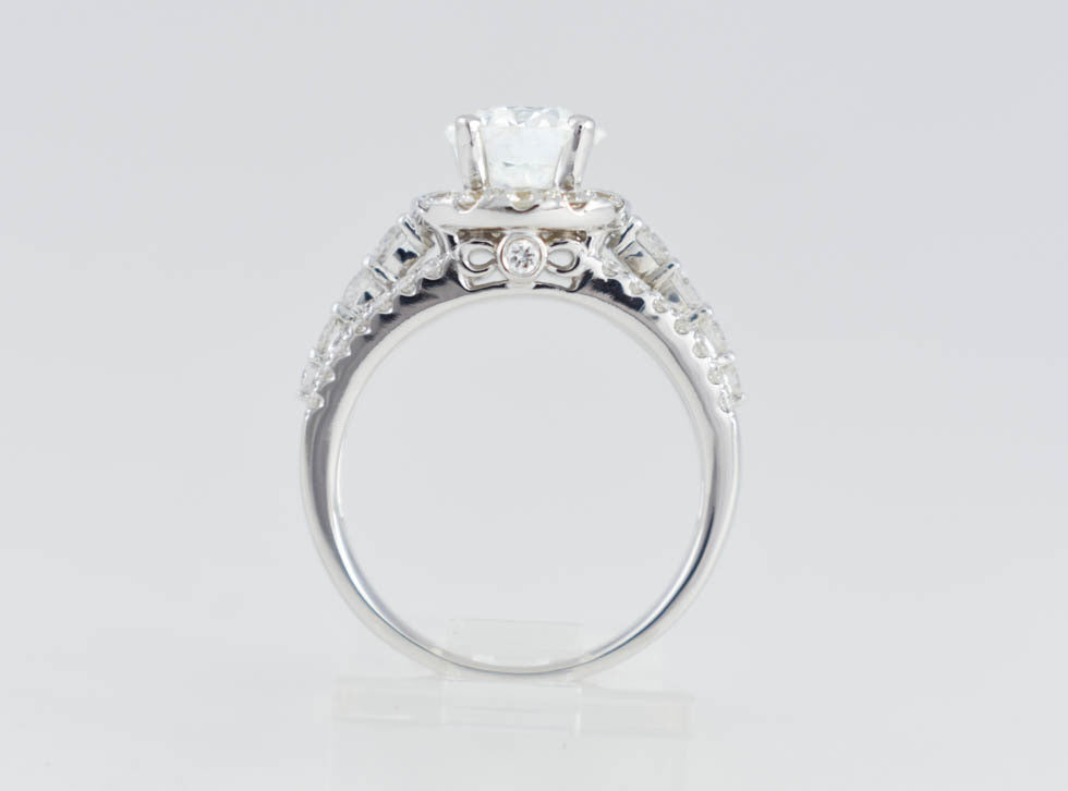 Halo Triple Shank Ring - Rings