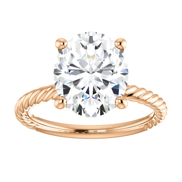 Rope Solitaire Engagement Ring - Rings