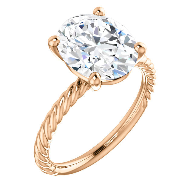 Rope Solitaire Engagement Ring - Rings